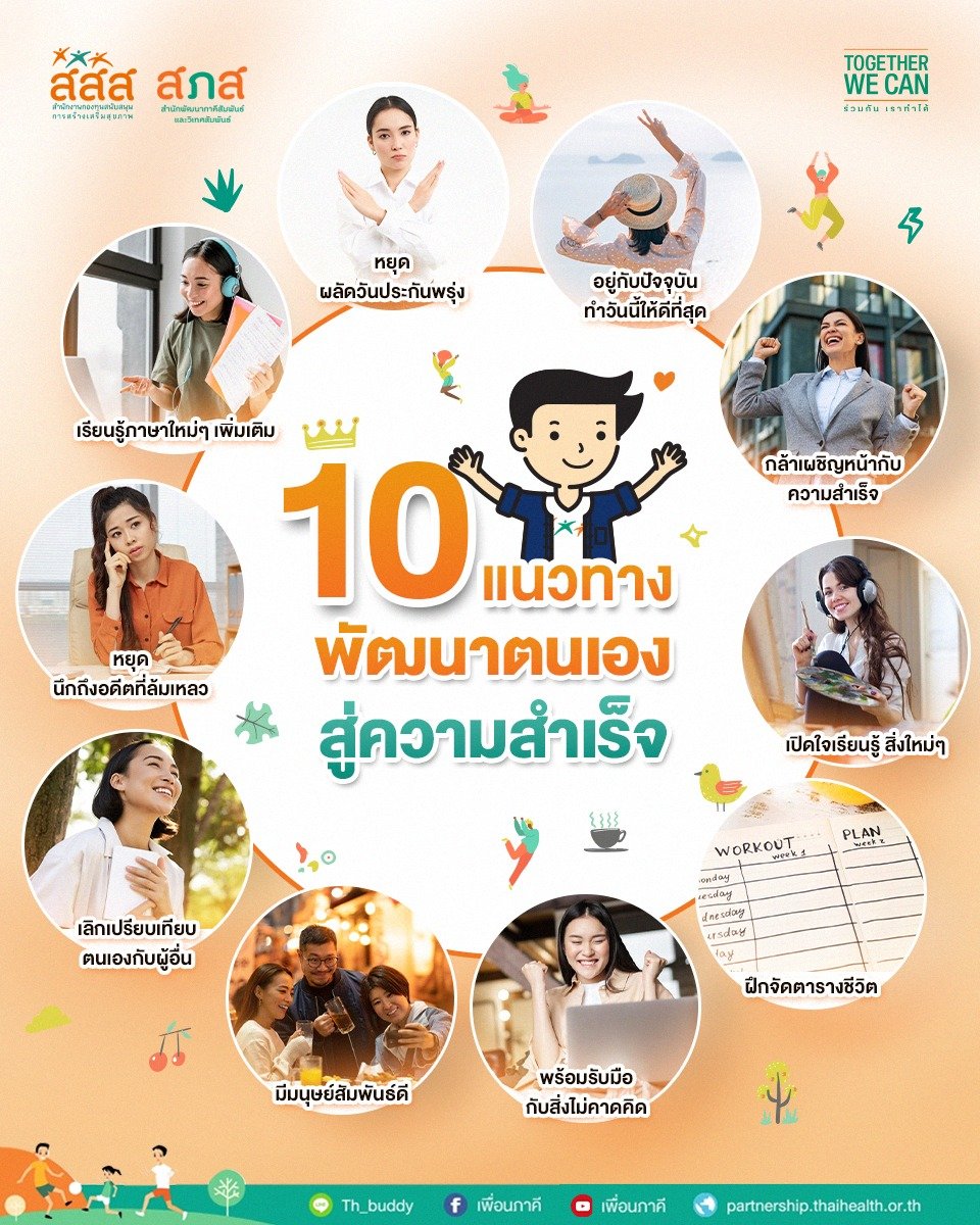 10 แนวทางพัฒนาตนเองสู่ความสำเร็จ เพื่อนภาคี